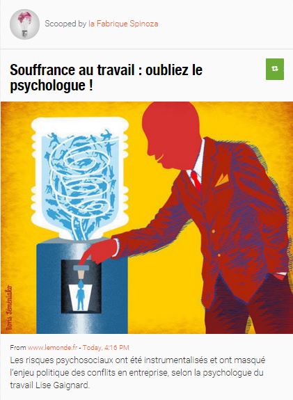 FabriqueSpinoza's tweet image. Souffrance au travail : oubliez le psychologue ! @MargheritaNasi sur @lemondefr ►sco.lt/7i6hVJ #RPS