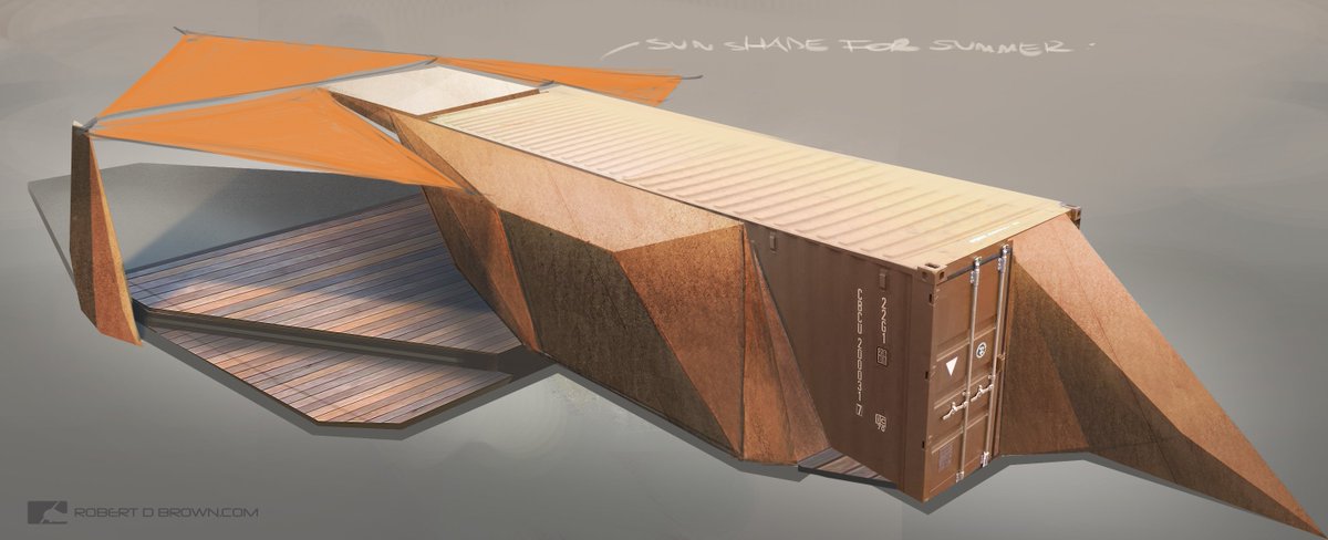 TeamConceptArt's tweet photo. I love designing #smallhomes for studio space ideas. #cargocontainer https://t.co/sxdzWbbx4v