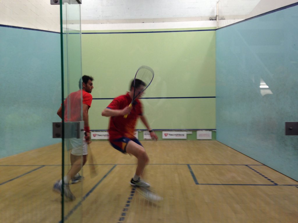 @UBSscholarships Miles Jenkins currently in action at BUCS. Right now 2-2 against world number 1 from UEA. Go Miles!