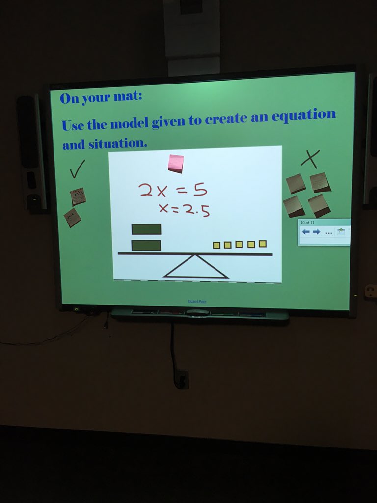MsToniKean's tweet image. Successful day of learning walks! Students are really understanding modeling equations from word problems #wcjhmath