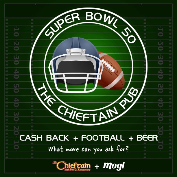 Need a spot to hang for Super Bowl 50? Head into the <a href="/ChieftainPubSF/">Chieftain Pub SF</a>! #superbowl #superbowl50 #broncos vs. #panthers
