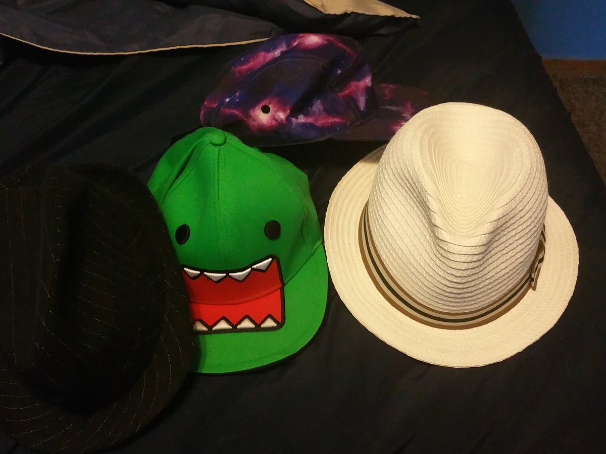 JakovXistence's tweet photo. My Awesome Hat Collection. https://t.co/dyloOQsNXt