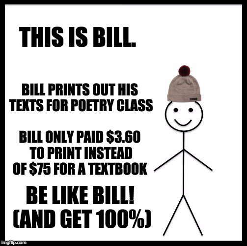 CMatey_UNCG's tweet photo. Just a little reminder for you! #PrintYourText #SaveMoney #GetAnA #IntPoe3 https://t.co/zzH67bBTK2