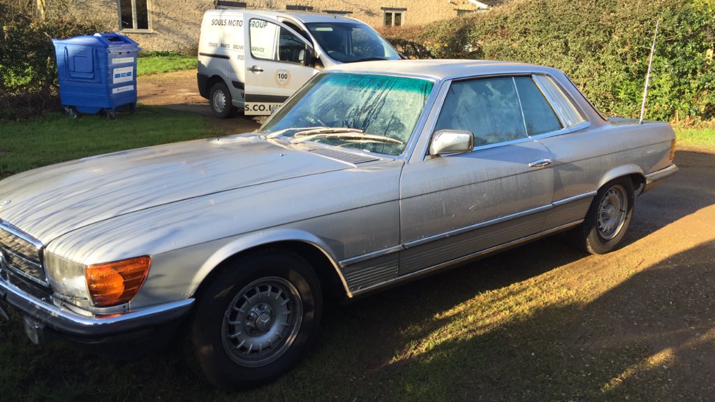 The 36 year old #Mercedes 450SLC We collected today has been MOT'd it failed on just one item, a brake light switch!
