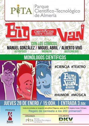 esferalibros's tweet image. #FelizJueves @TheBigVanTheory autores d #ibro #Situmedicesgen #hoy 28 a 15h actúan n #parquecientíficodeAlmeria