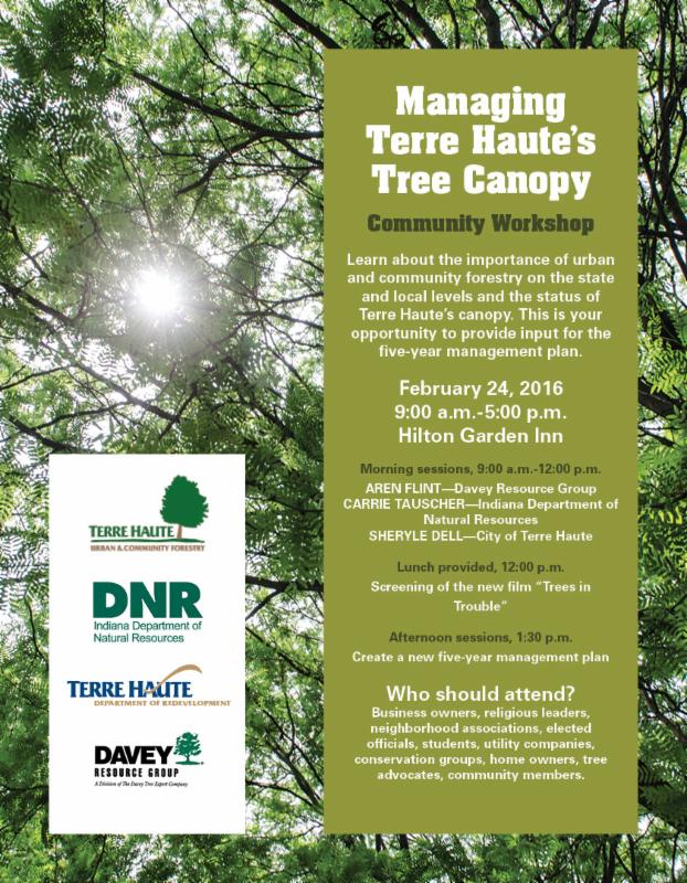 TerreHauteTREES's tweet photo. Managing Terre Haute's Tree Canopy Community Workshop w/ @INdnrnews @DaveyTree 2/24/16 #trees #TreesforTrees https://t.co/yxqJxc6yxC