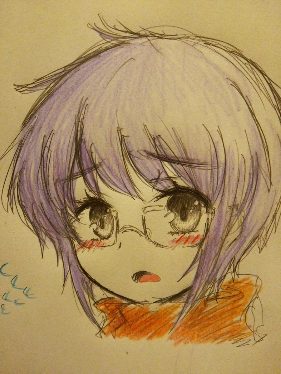 気付いたのが11時になる10分位前だった( ˘ω˘ )
次はちゃんと参加したい_(:3｣  <)_
有希ちゃんの消失は長門の色んな顔が見れるから好き
｢長門有希ちゃんの消失｣
 #ハルヒ版深夜の即興お絵描き60分
