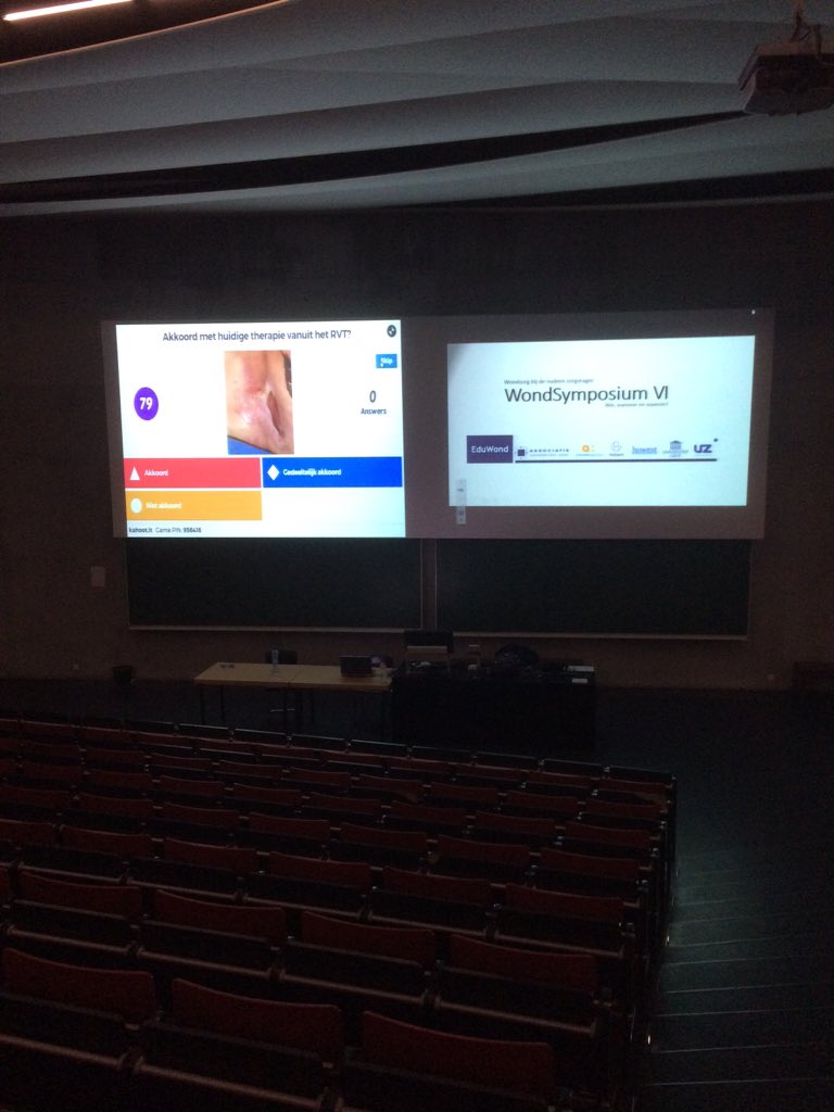 Interactive technology ready for the sixth woundsymposium #eduwond #kahoot #woundcare