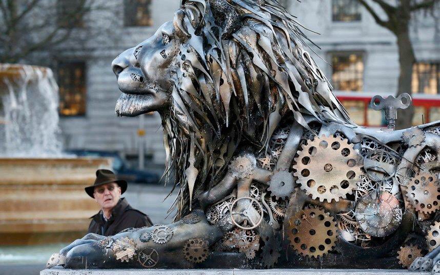 SketchEvents's tweet photo. Number 3 @TelegraphPics with our clockwork lion for #BigCatWeek @NatGeoChannelUK #premierPR https://t.co/pobYxa1f9h https://t.co/N7pxhCYuSe