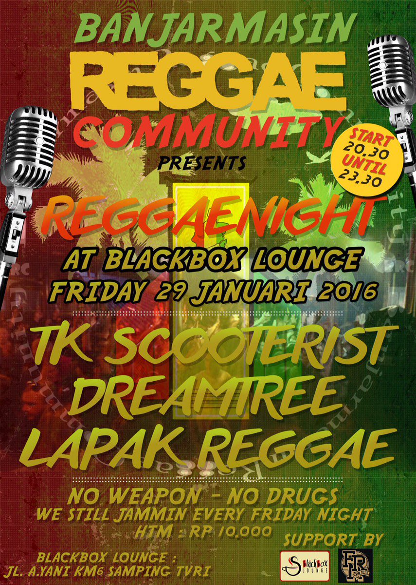merapat kawan Reggae night with <a href="/TKScootReggaeBj/">TKScootReggae</a> <a href="/DreamtreeReggae/">DreamtreeReggae_bjm</a> @lapakreggae @blackboxlounge #respect
