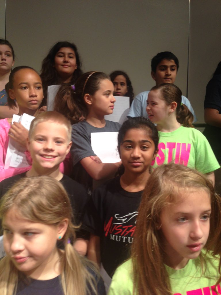 Getting on the risers.