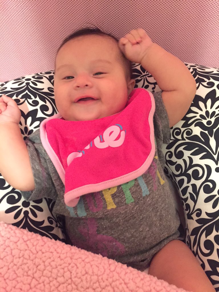 Jaycg2013's tweet photo. Can't even tell my love bug is sick.ππππ #HappyBaby #MommyToAPrincess https://t.co/iKuh0PD2nB