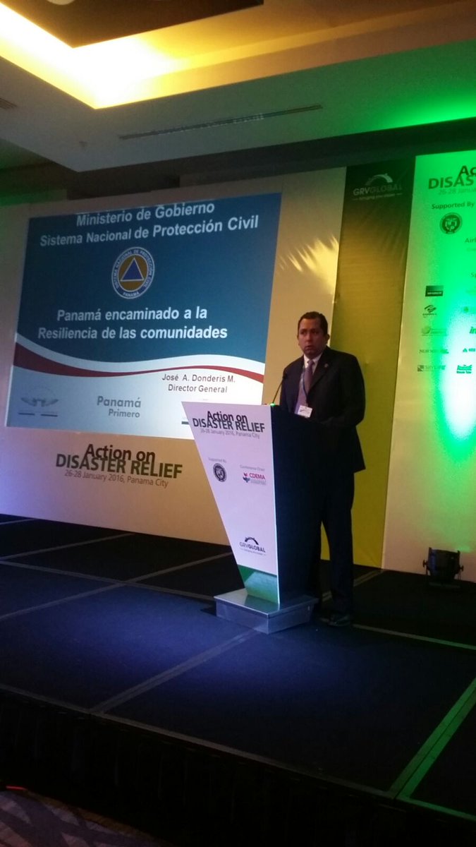 Sinaproc_Panama's tweet photo. Panamá presente en el #ActionOnDisasterRelief a través de nuestro DG @donderisja #GRVGlobal https://t.co/YBX0FVovqi