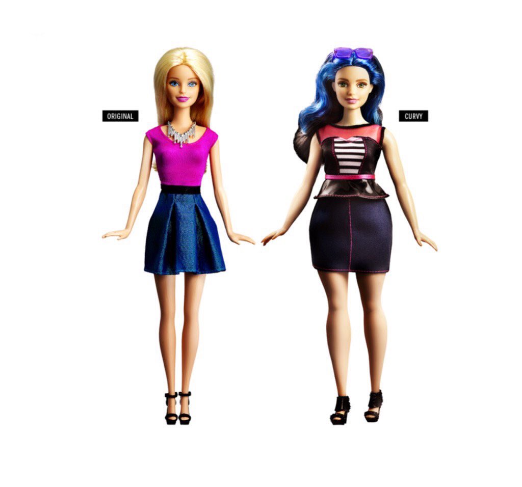 ChrissieMayr's tweet photo. Sure, Original gets all the guys but Curvy will share nachos and is way better in bed. #NewBarbies @Barbie https://t.co/jeo8N0iC9K