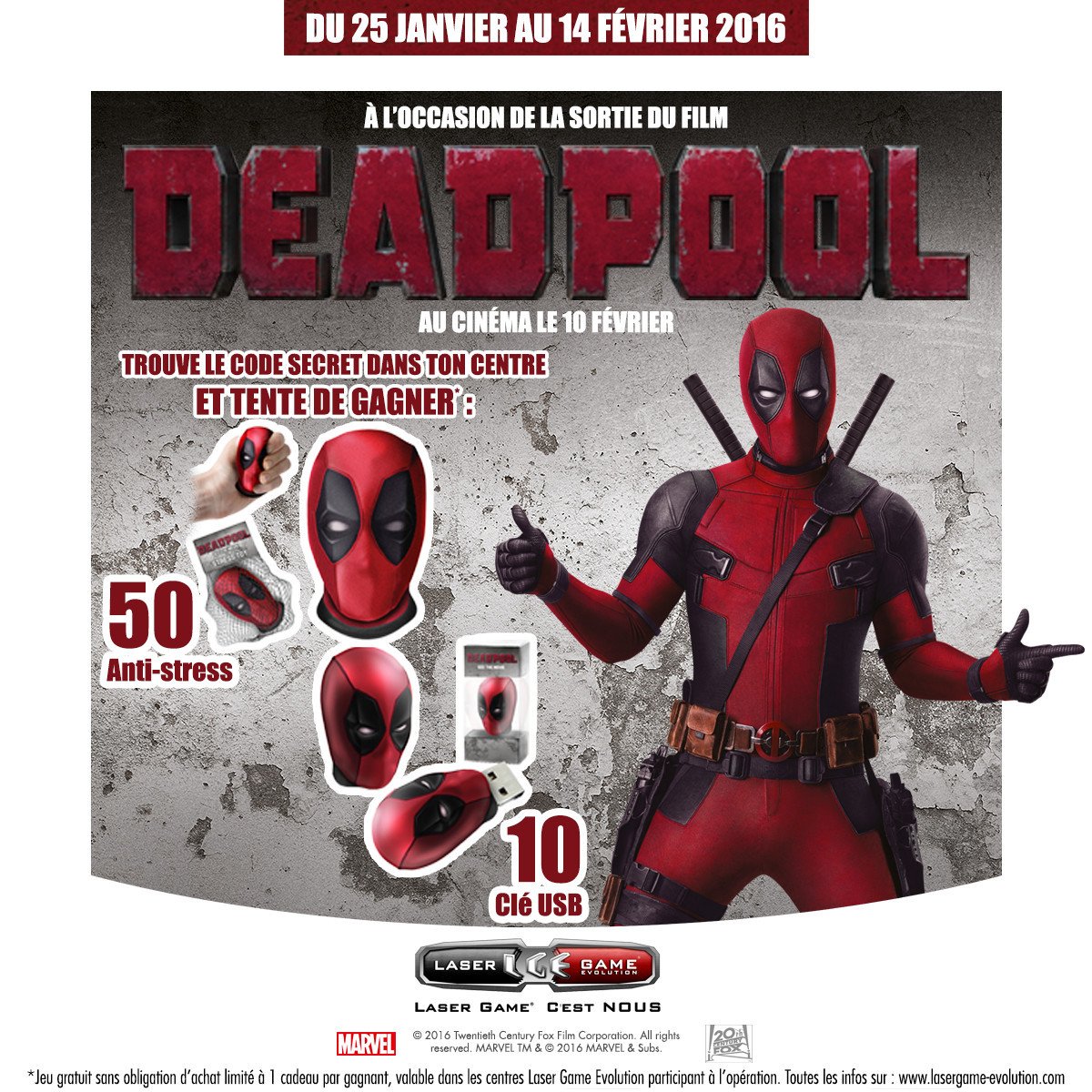 Yo les Nightfallers ! Qui compte aller voir #Daedpool le 10 février au cinéma ? urlz.fr/30up #Tours