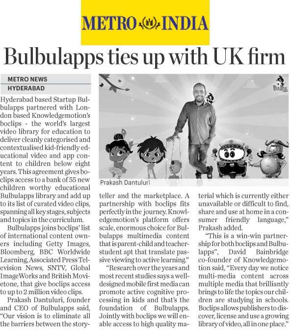 enright_pr's tweet image. Indian Startup @BulBulApps leadership leap-join hands with boclips #learning #London #UnitedKingdom #preschool
