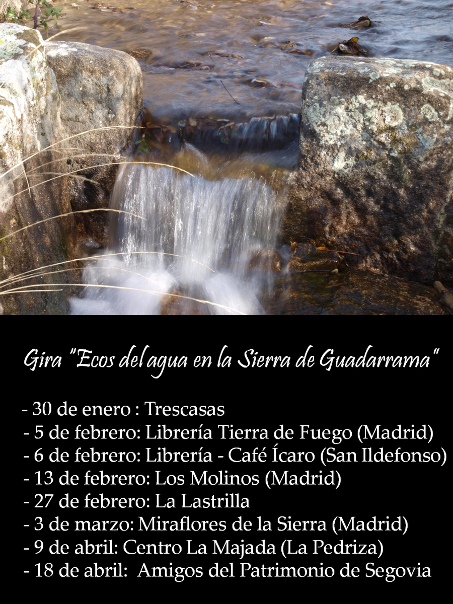 Calendario a día de hoy de presentaciones de Ecos del agua en la Sierra de Guadarrama <a href="/segovia_es/">Ayuntamiento de Segovia</a> <a href="/PN_Guadarrama/">Parque Nacional de la Sierra de Guadarrama</a>