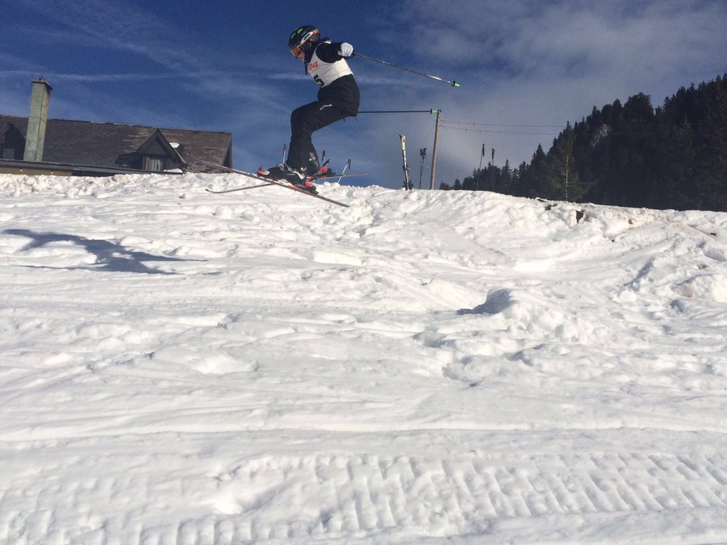 Our Top group skiiers have been on black runs and doing jumps. #mhsski2016
