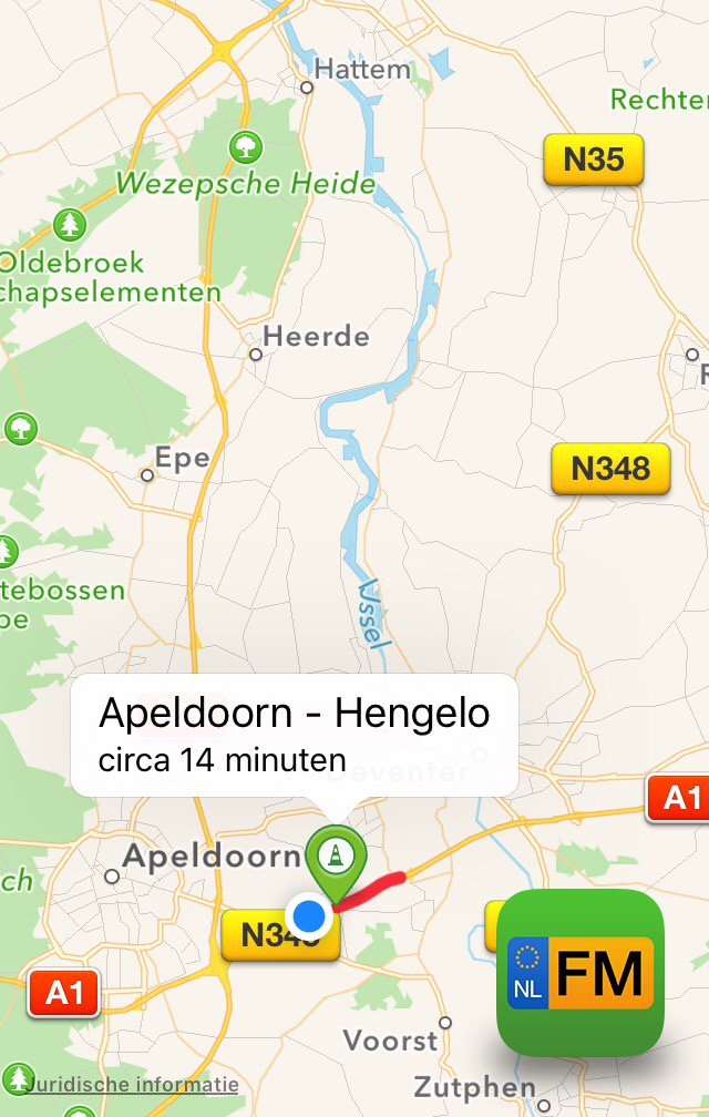 Vertraging op de A1, circa 14 minuten (via <a href="/flitsmeister/">Flitsmeister</a>) flitsmeister.nl/VT5yOZ