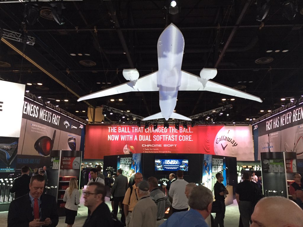 Savage_Titleist's tweet photo. The @CallawayGolf stand is too big to capture in one picture #PGAShowProblems https://t.co/QFljEWo1sR