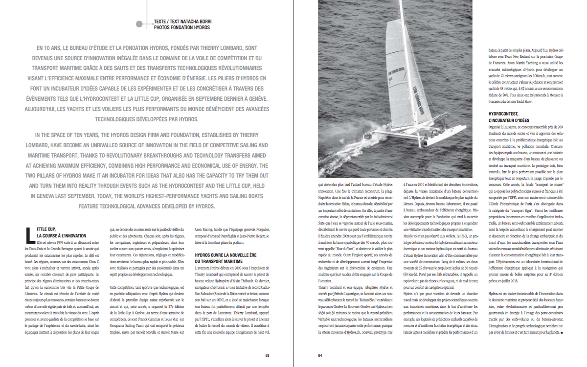 HYDROSch's tweet photo. Latest Roadbook Magazine CH issue is tracing the history of our foundation, @LittlecupGeneva, @HYDROCONTEST &amp; more https://t.co/ldqgLnlS8T