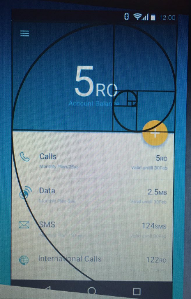 mkhawaja's tweet photo. Wow! Lucky to work with such crazy designers who apply the golden ratio in mobile UI #proud #startappz #rockstars👍🏼😊 https://t.co/miN8YHwNTc