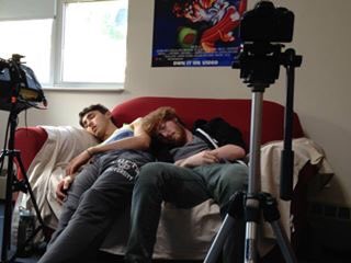 tuftstv's tweet photo. DP and Sound Op take a quick snooze on the @WaveJacked set! #TBT https://t.co/ZakpnJMP2Z https://t.co/S31FkvywAR