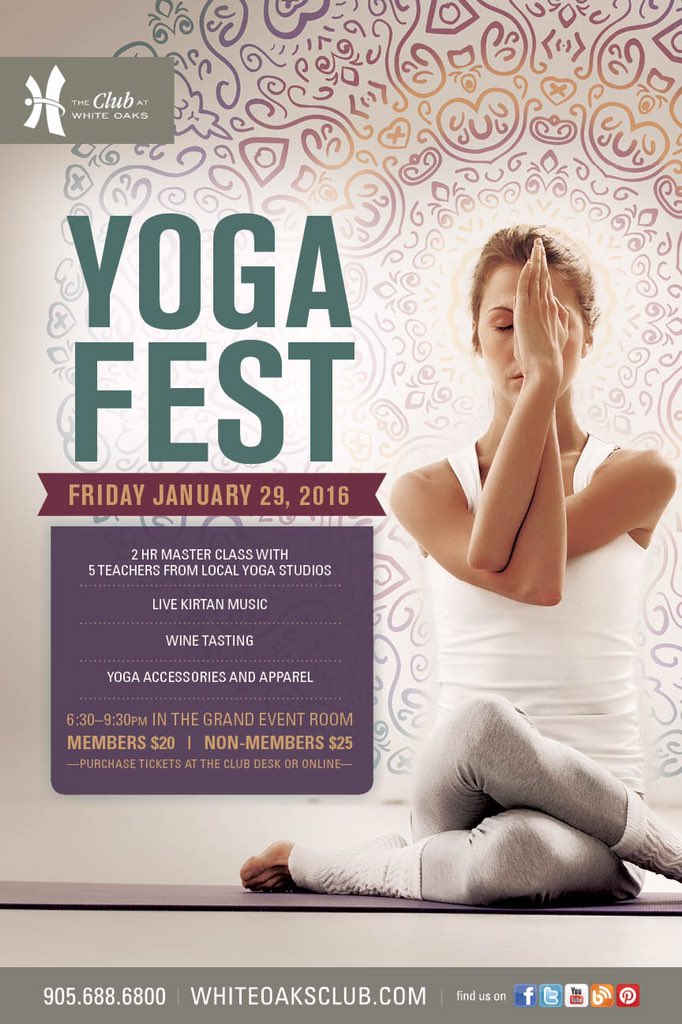#YogaFest <a href="/WhiteOaksResort/">White Oaks Resort</a> #Friday January 29th #yoga #music &amp; #niagara #vqa #wine <a href="/Fancy_Farm_Girl/">Sue-Ann Staff</a> #winetasting