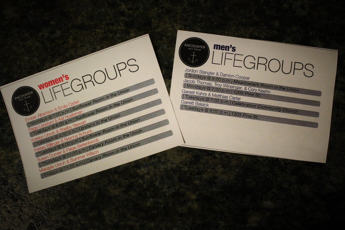 encounter_c3's tweet photo. 2016 Spring Semester LifeGroup Schedule! #EncounterHisTeam https://t.co/M93n3daqCd