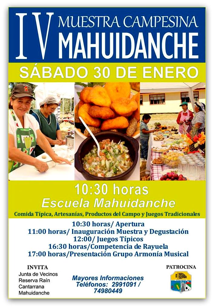 SaborySaberCL's tweet image. #ChileEsFiesta en #Pitrufquen  con la ,4a Muestra Campesina de la localidad Mahuidanche, el día sábado 30 de enero.