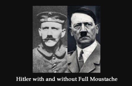 moveslikejager3's tweet photo. My friend Hitler trimmed his full mustache to the size of a toothbrush so he could wear a gas mask #lookingweird https://t.co/KJdWtpF2W5