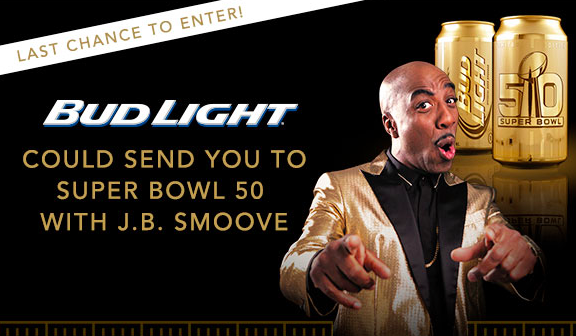 MinibarDelivery's tweet photo. Enter the @BudLight #GoldenDelivery Sweepstakes and you could win tickets to #SuperBowl50 https://t.co/rFDd18Qjfm https://t.co/qDcoxuIF7g