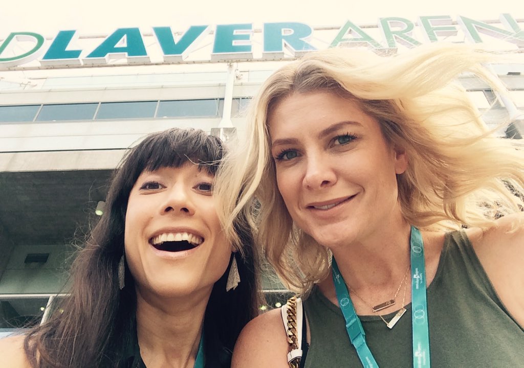 Hittin the tennis up with this super gal. <a href="/nataliebassing/">Nat Bassingthwaighte</a> <a href="/AustralianOpen/">#AusOpen</a> #emiratescheckin #tennis #melbourne
