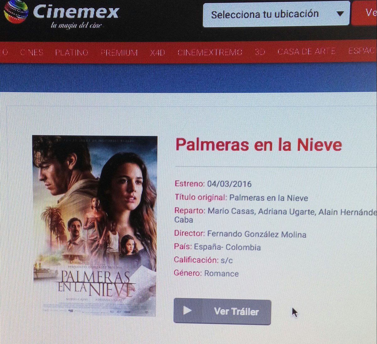 iazzitago's tweet photo. @mario_casas_ @PELNpelicula #PalmerasEnLaNieve #México #4Marzo #HappyHappyHappy https://t.co/HpbV1HQKLx