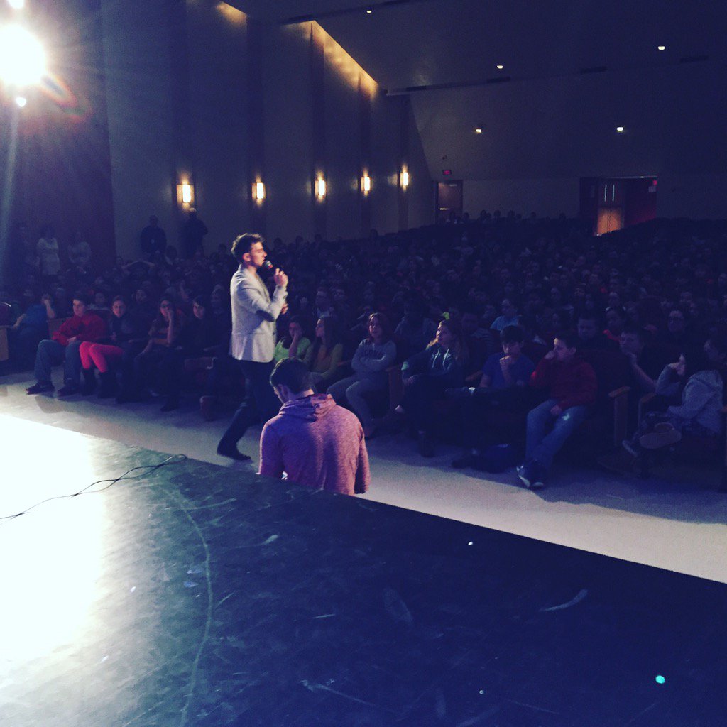 campusimpress's tweet photo. The one and only @joeg1606 bringing the heat at yesterday's incredible presentations at Carthage Middle School. https://t.co/N11v0vw88c