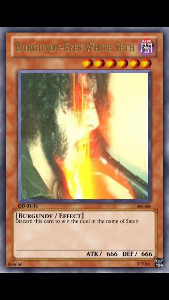 OurBurgundy's tweet photo. we got trading cards we're giving out at live shows this is not a joke this is real life https://t.co/Yqi5eRtSVy