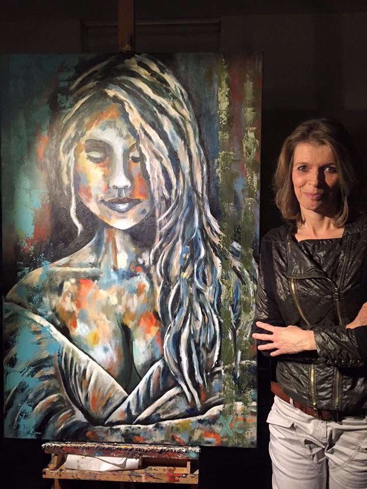 She's ready. She's 'Serene'. 80 x 120. #Xc