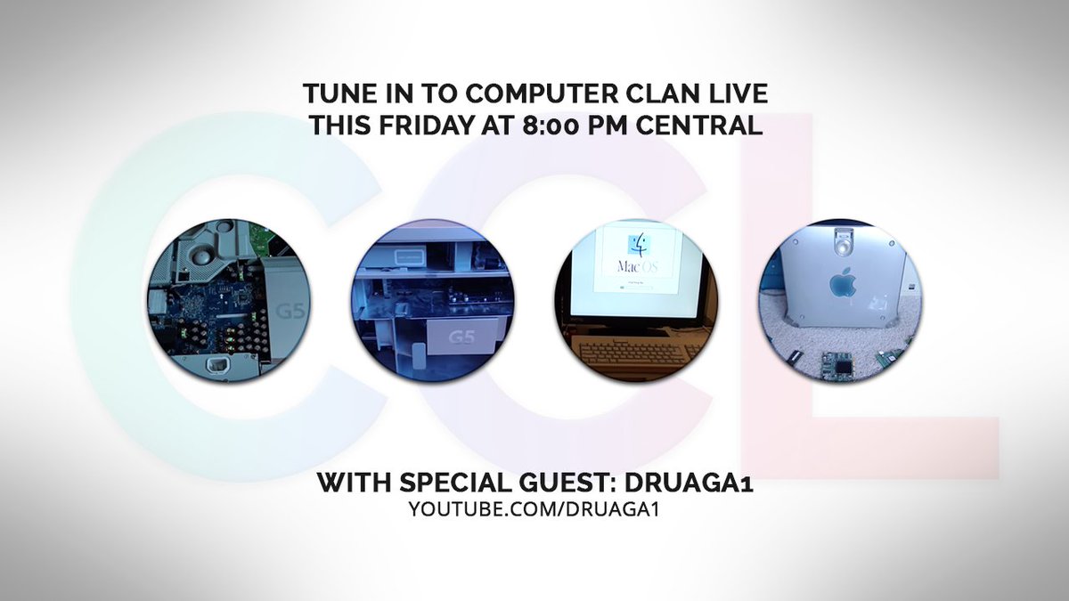 thecomputerclan's tweet photo. Catch #ComputerClan Live this Friday at 8:00 PM centralโwith special guest Druaga1. https://t.co/hFjVa1QWmK https://t.co/3yysgGsiOb