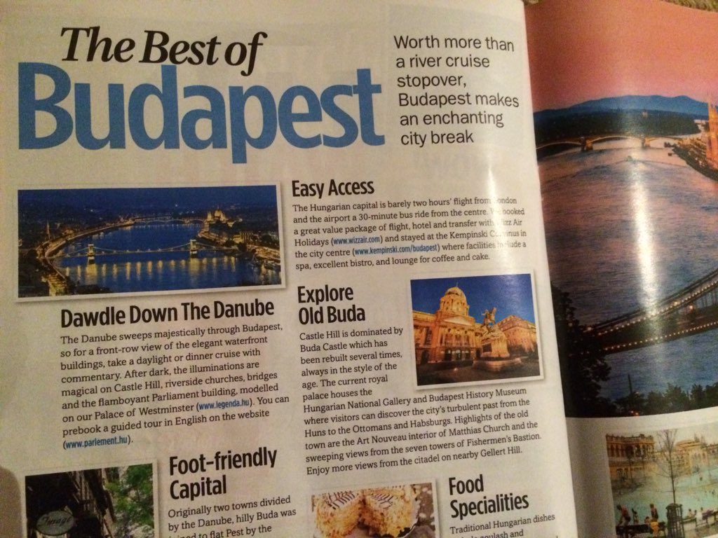 TravelwithGt's tweet photo. On sale now @My_Weekly My great break @wizzair @Kempinski @HungaryUK https://t.co/MOMvApNdKm