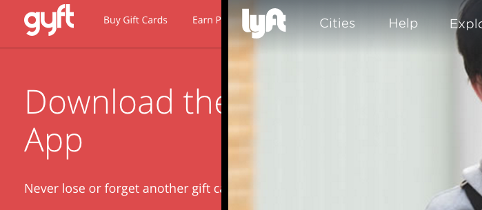 ellingson's tweet image. “It’ll be like Lyft, but for gift cards! Hell, let’s just copy the logo too!”
gyft.com/download/
#lazydesign