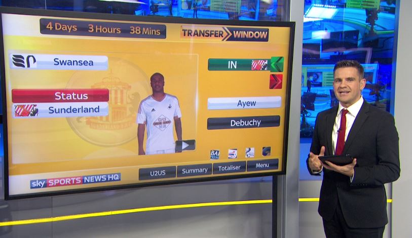 SkySportsNews's tweet photo. Sunderland have made it clear they want a striker and have made two bids for Swansea's Andre Ayew. #SSNHQ https://t.co/iqFOUNVpDH