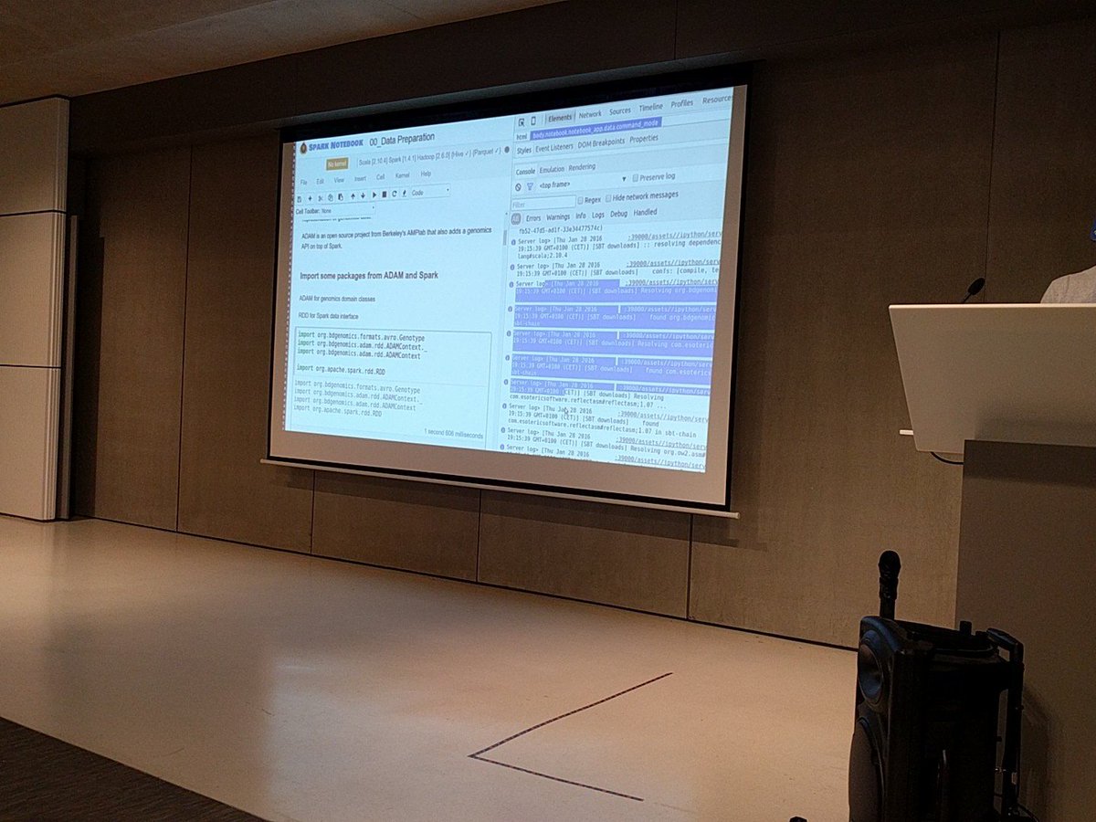 samklr's tweet photo. @noootsab @SparkNotebook @DataParis #parisdatageeks https://t.co/Fqloh1TB7G