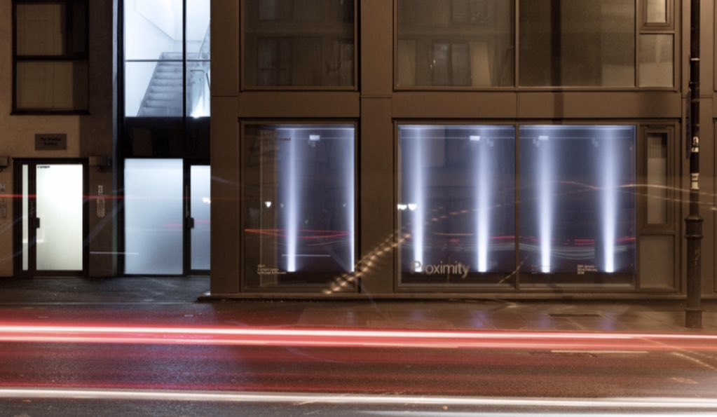 43m3's tweet photo. Glowing in all her glory, Proximity tracks Kingsland Road after dark. See it for yourself @AcceptProceed #Proximity https://t.co/OT4DGS8vmi