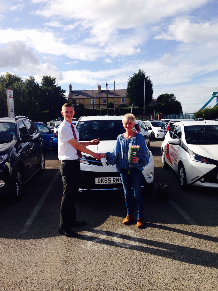 LindopToyota's tweet photo. Happy customer collecting #65Plate #65Reg #newCar from #lindopToyota @toyotaGB https://t.co/f5sIa1SVe8