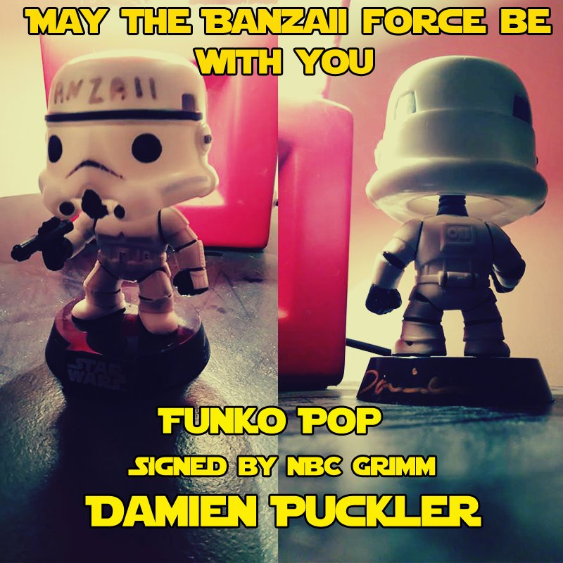 RT if you want to become the new Jedi master  of This little guy . Signed by The Padawan Damine Puckler  himself !