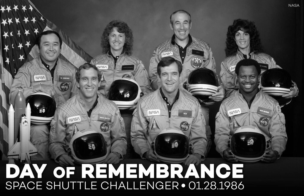 GMA's tweet photo. "The crew of the space shuttle Challenger honored us by the manner in which they lived their lives." - Pres. Reagan https://t.co/raN2obQwyR