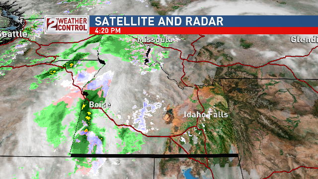 CBS2Boise's tweet photo. The storm we've been tracking has finally made its way into our region. Snow in Caldwell and Homedale - Tune in now! https://t.co/CMAlDQm4cT
