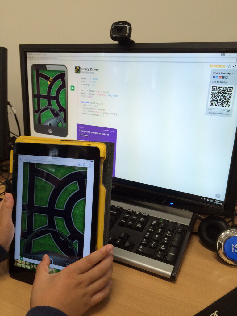 Mr_B_ICT's tweet photo. 1st day back &amp; they've made their own app. They even asked if they're allowed to do #bitsbox at home! @BitsboxKids https://t.co/v9ke0C4tEy