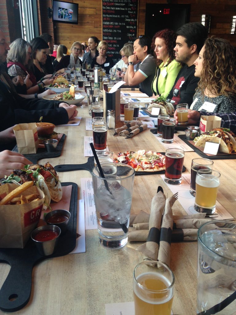 CTV_CAMILLA's tweet image. Intense meeting of #yyc media minds as we dig into lunch @CRAFTbeermarket and sip/tour/sip/chew/sip #yycbrewtours