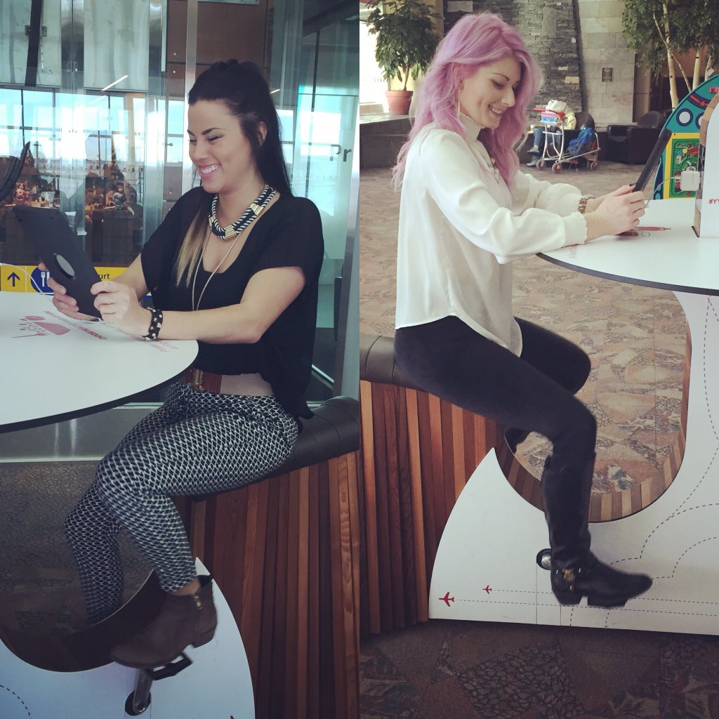 SDM_Harris's tweet photo. Recharging our batteries @FlyYYC with @MisKristaMelisa https://t.co/YOSIJh80FX